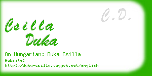 csilla duka business card